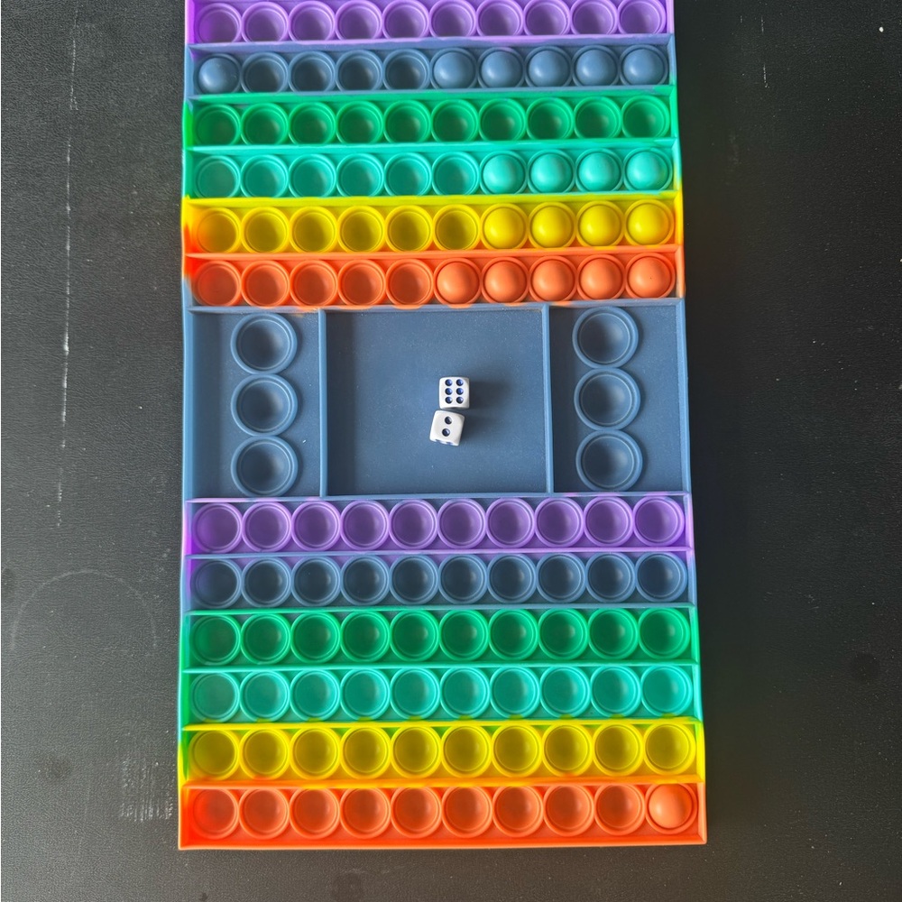 Colorful Pop It Fidget Toy with Dice